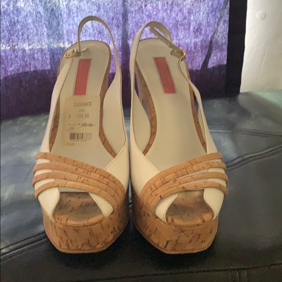Betsey Johnson white wedges - Picture 2 of 6